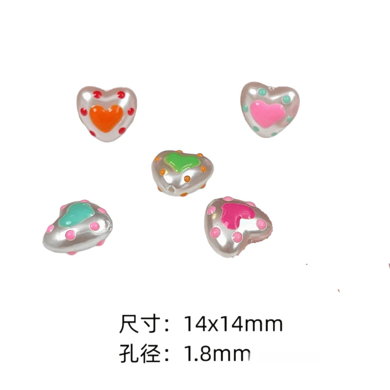 Heart-Shaped Penbeads [10pcs] - Image 3